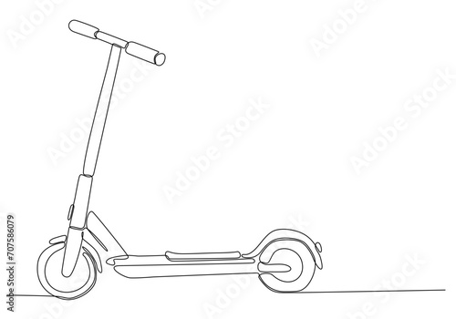 continuous line motorbike scooter vector illustration