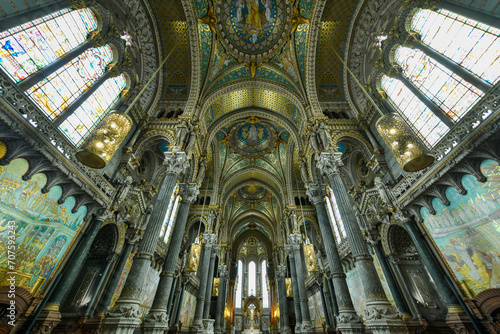 Basilica Notre Dame de Fourviere - Lyon, France photo