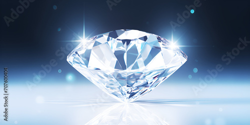"Dancing Diamonds: A Symphony of Sparkle on a Blue Canvas