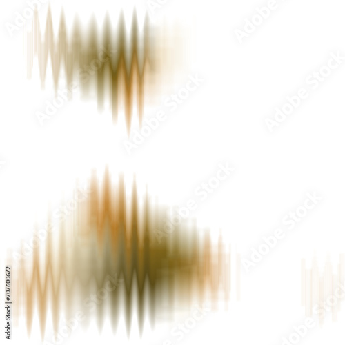 An abstract transparent golden glitch art blur texture design element.