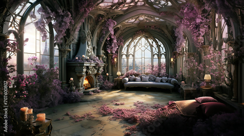 Beautiful room in fantasy style 