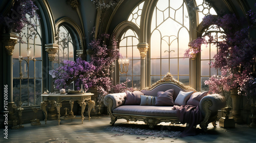 Beautiful room in fantasy style 