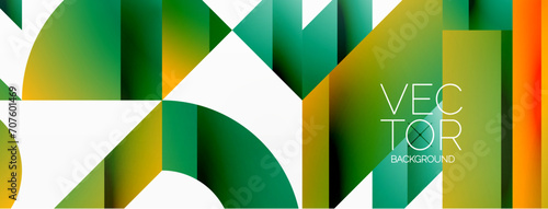 Abstract masterpiece formed by delicate interplay of circles, squares, and triangles. Geometric elements converge in harmonious chaos, evoking sense of modern creativity. Symphony of shapes