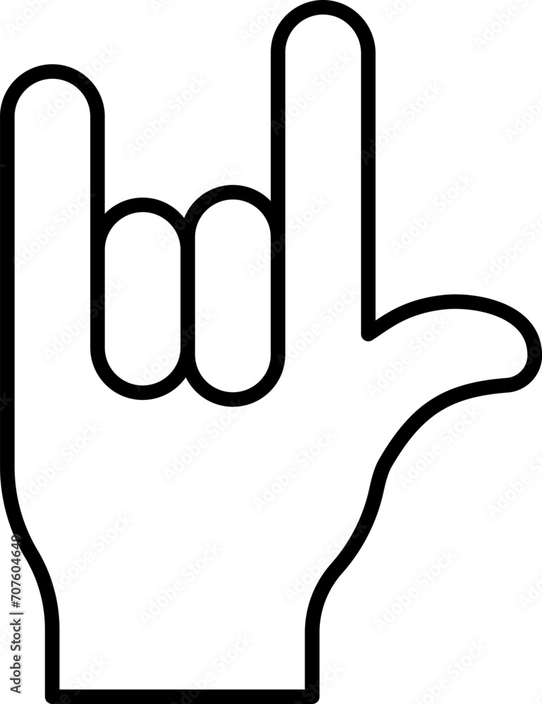 Rock Hand Sign Gesture Icon Rock Hand Sign Gesture Icon