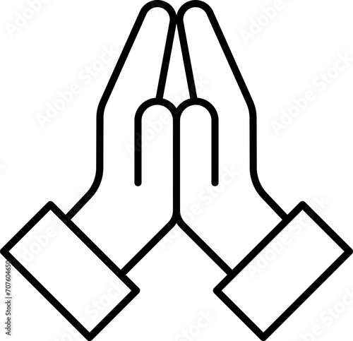Praying Hand Gesture Icon