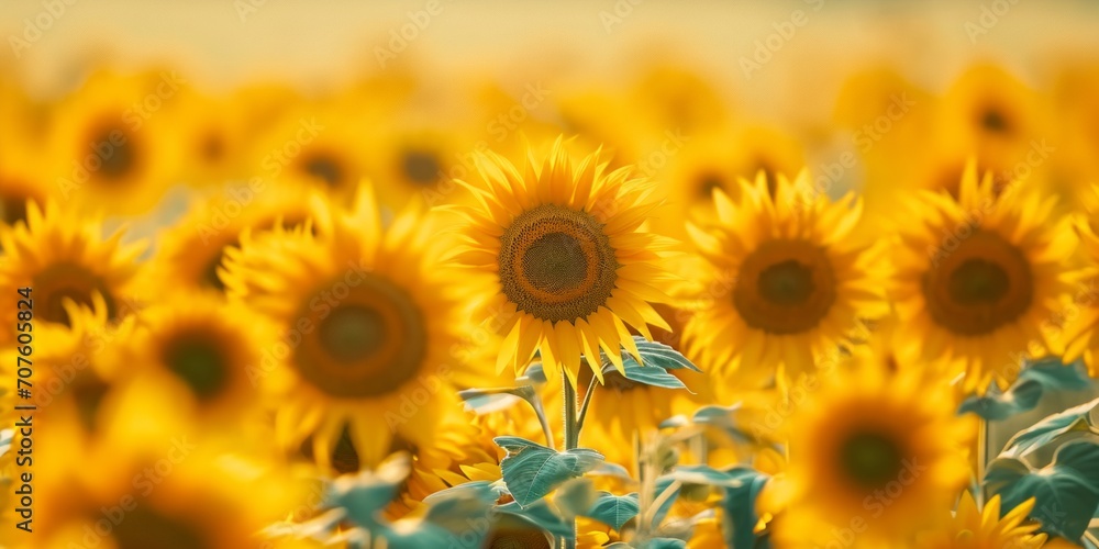 An image of sunflowers is telescoped, creating a blurred yellow background that imparts a sense of dynamic movement and vibrancy to the floral composition. An image of sunflowers is telescoped, creating a blurred yellow background that imparts a sense of dynamic movement and vibrancy to the floral composition.