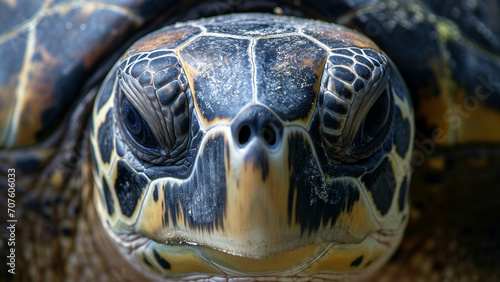 Sea Turtle Close Up A Glimpse into the World of Marine Life