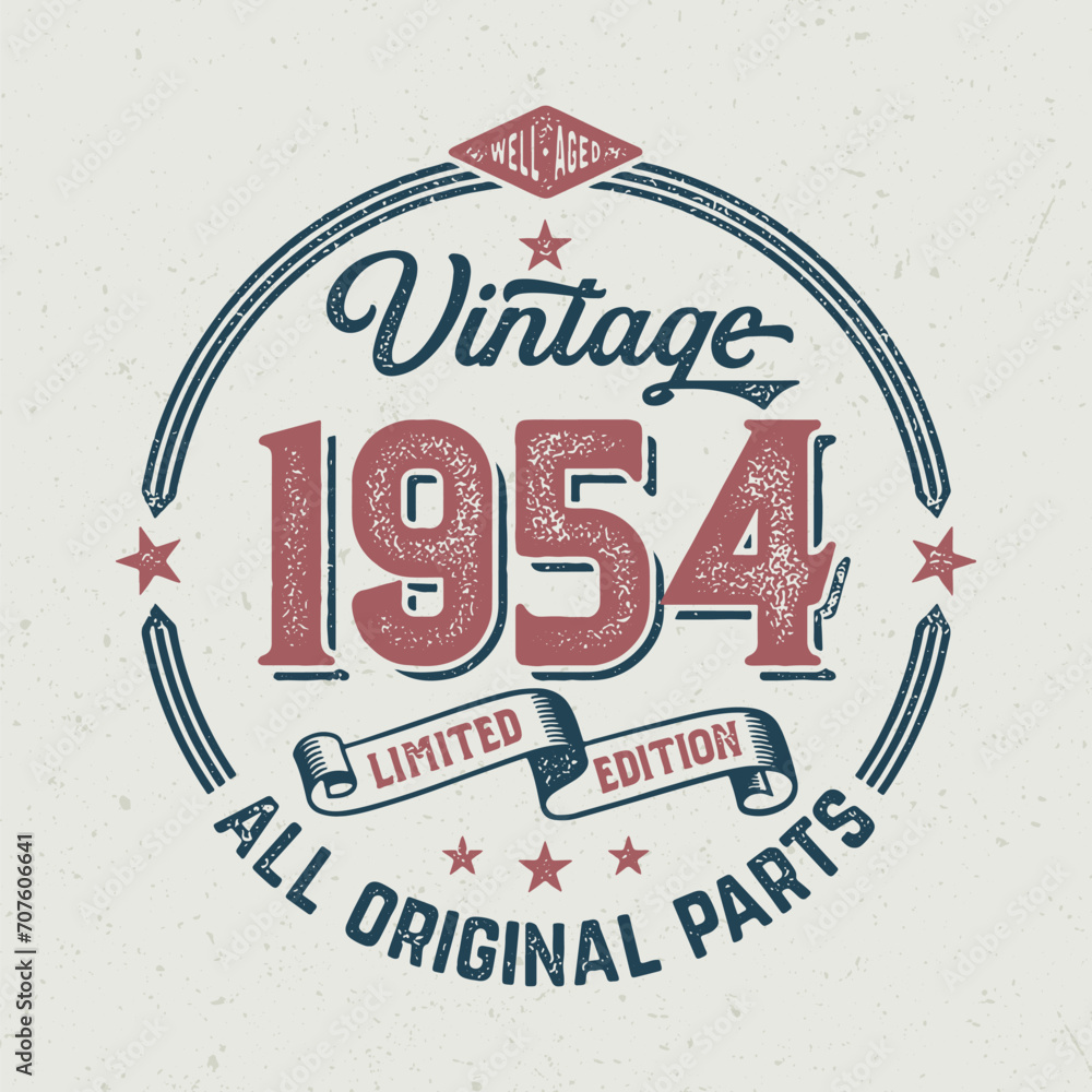 Φωτογραφία Vintage 1954, Limited Edition, All Original Parts - Vintage Birthday Design