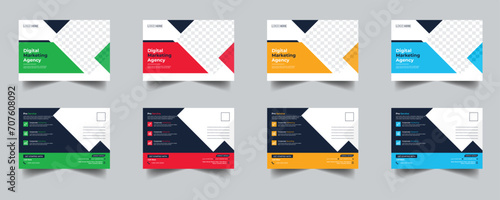 Modern Creative Corporate Post Card Template, Vector Template for Opening Invitation Editable, Professional Business Postcard Design, Event Card Design, Invitation Design, Direct Mail EDDM Template