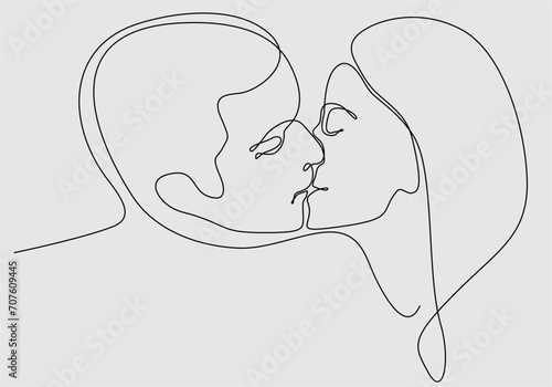 continuous line of hat man vector illustration