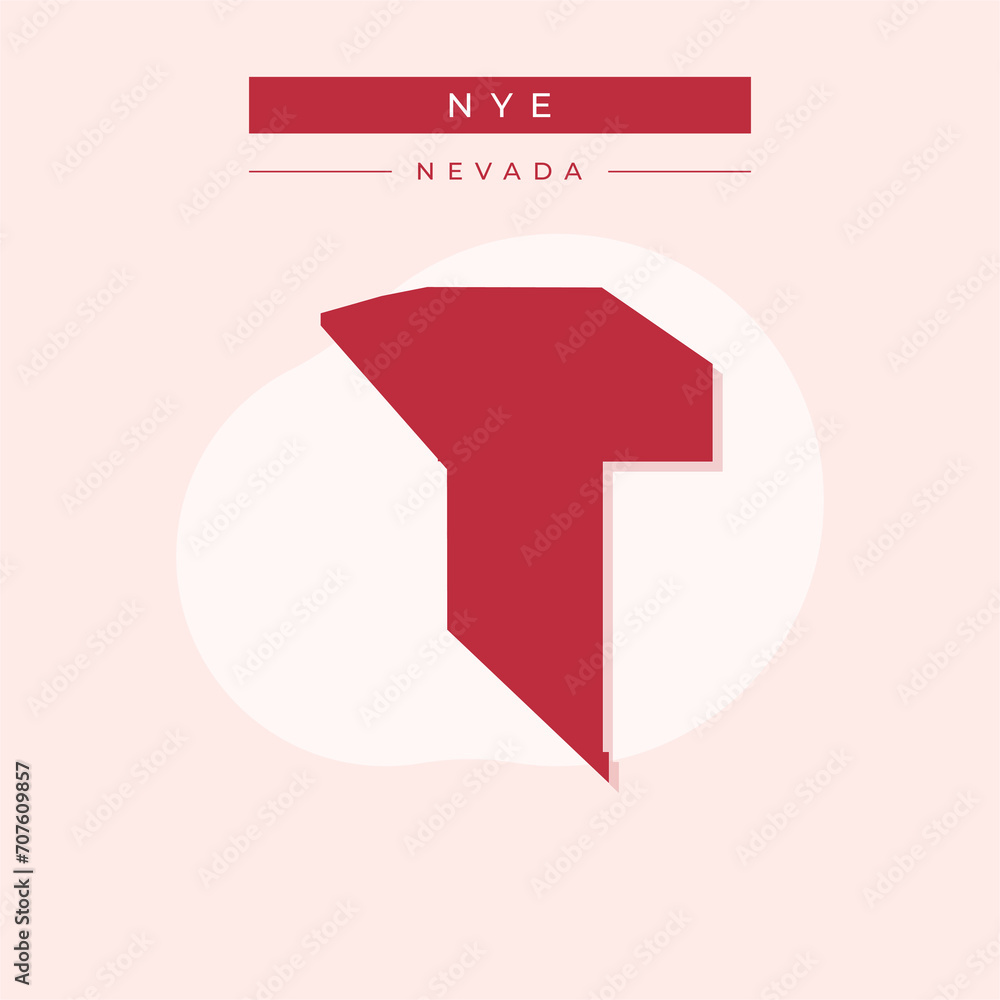 Vector illustration vector of Nye map Nevada Vector illustration vector of Nye map Nevada