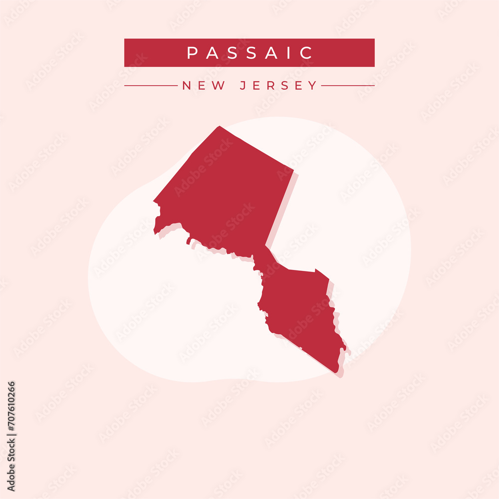 Vector illustration vector of Passaic map New Jersey