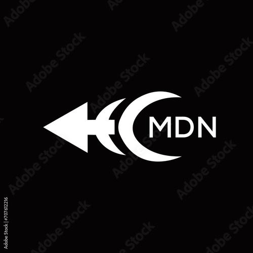 MDN Letter logo design template vector. MDN Business abstract connection vector logo. MDN icon circle logotype.
 photo