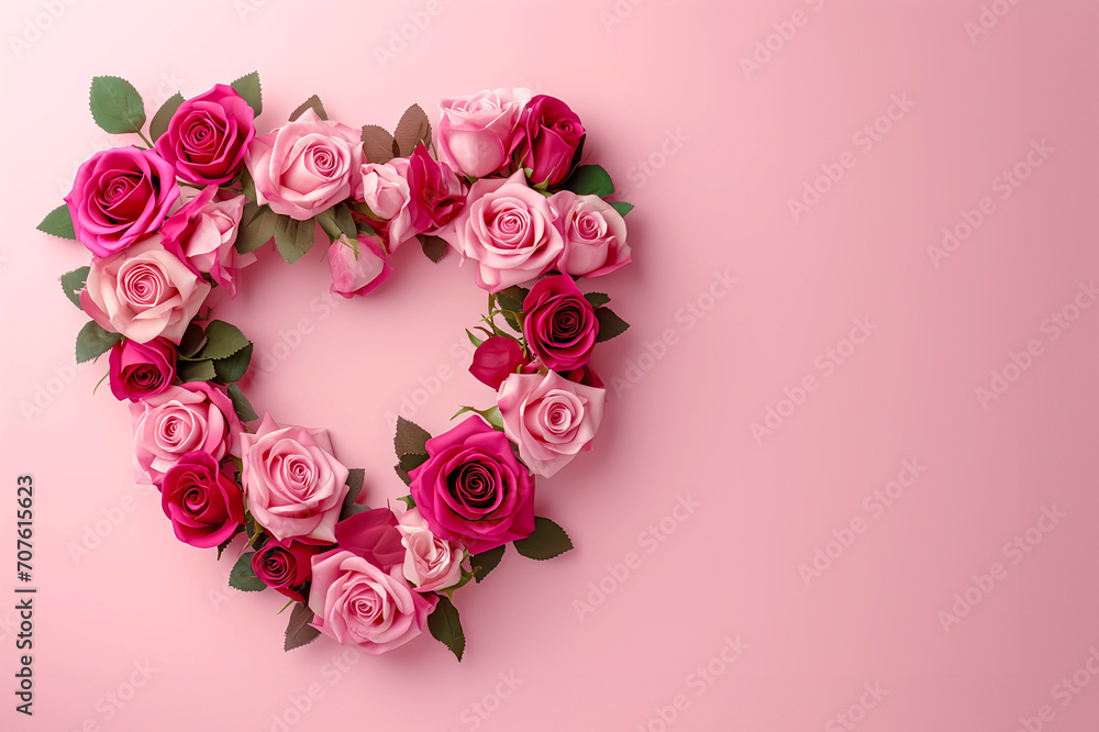 Romantic Pink Rose Heart Romantic Pink Rose Heart