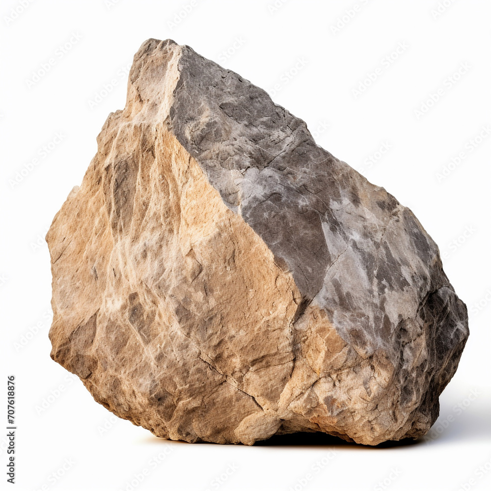 rocks stone part on white background isolate.Generative AI Illustration rocks stone part on white background isolate.Generative AI Illustration