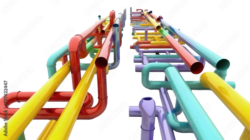 Illustration of oil and gas pipelines industrial concept on transparent background, Generative AI image Illustration of oil and gas pipelines industrial concept on transparent background, Generative AI image