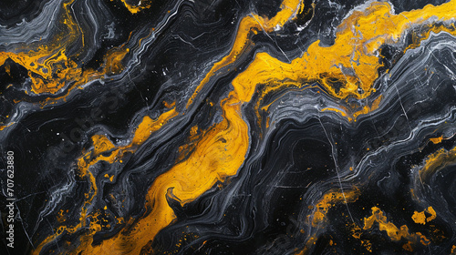 Charcoal & yellow marble background