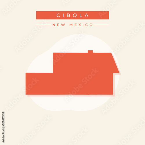 Vector illustration vector of Cibola map New Mexico photo