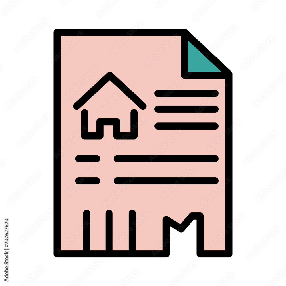 House Real Estate Advertisement Filled Outline Icon House Real Estate Advertisement Filled Outline Icon