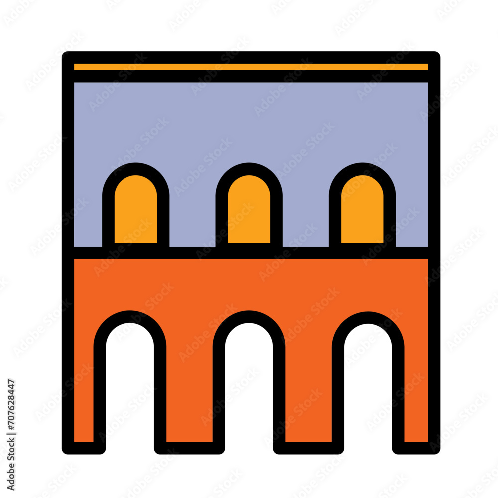 Aqueduct Architecture Building Filled Outline Icon Aqueduct Architecture Building Filled Outline Icon
