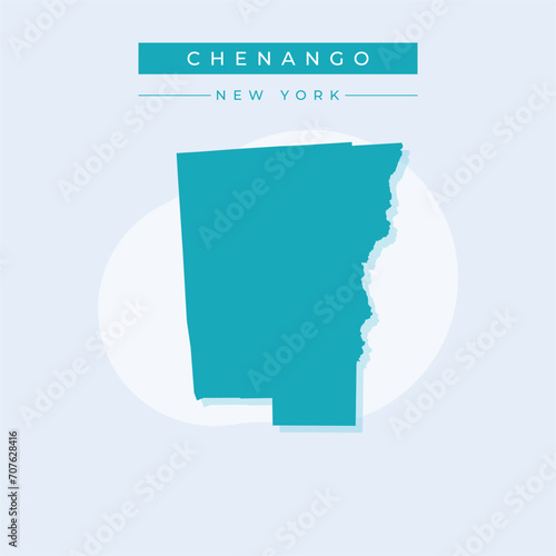 Vector illustration vector of Chenango map New York photo