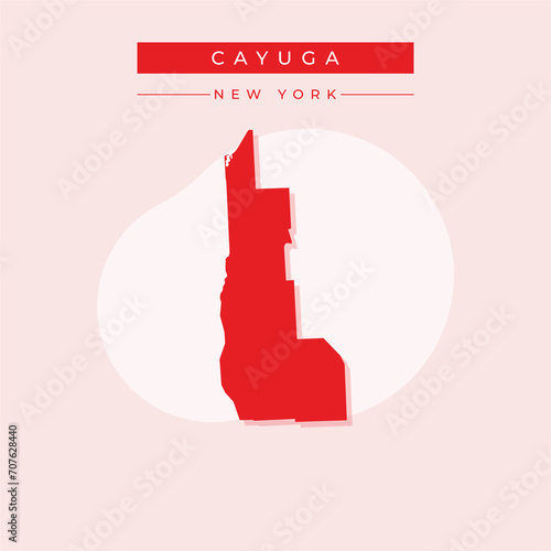 Vector illustration vector of Cayuga map New York