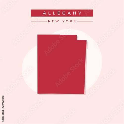 Vector illustration vector of Allegany map New York photo