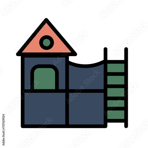 Places Buildings Playground Filled Outline Icon photo