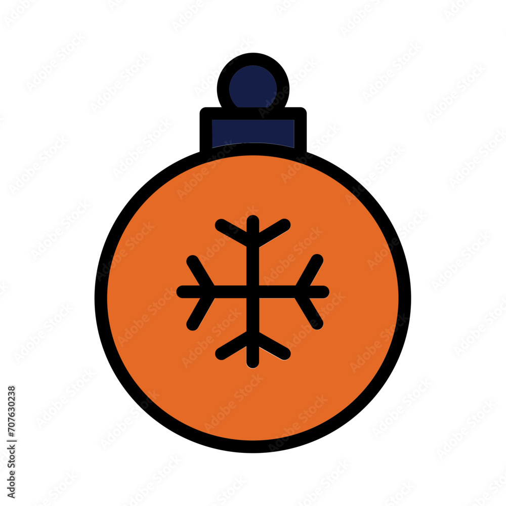 Fototapeta premium Ball Lamp Christmas Filled Outline Icon