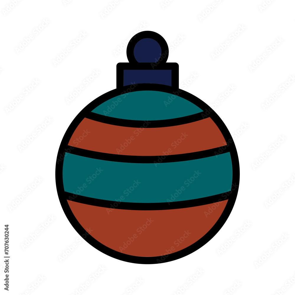 Ball Lamp Christmas Filled Outline Icon Ball Lamp Christmas Filled Outline Icon