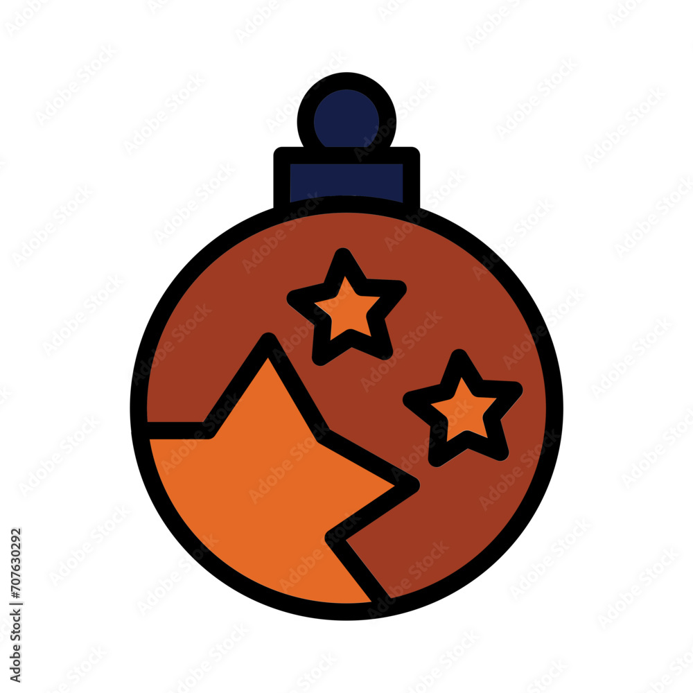 Ball Lamp Christmas Filled Outline Icon Ball Lamp Christmas Filled Outline Icon