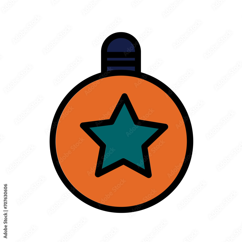 Christmas Lamp Merry Filled Outline Icon Christmas Lamp Merry Filled Outline Icon