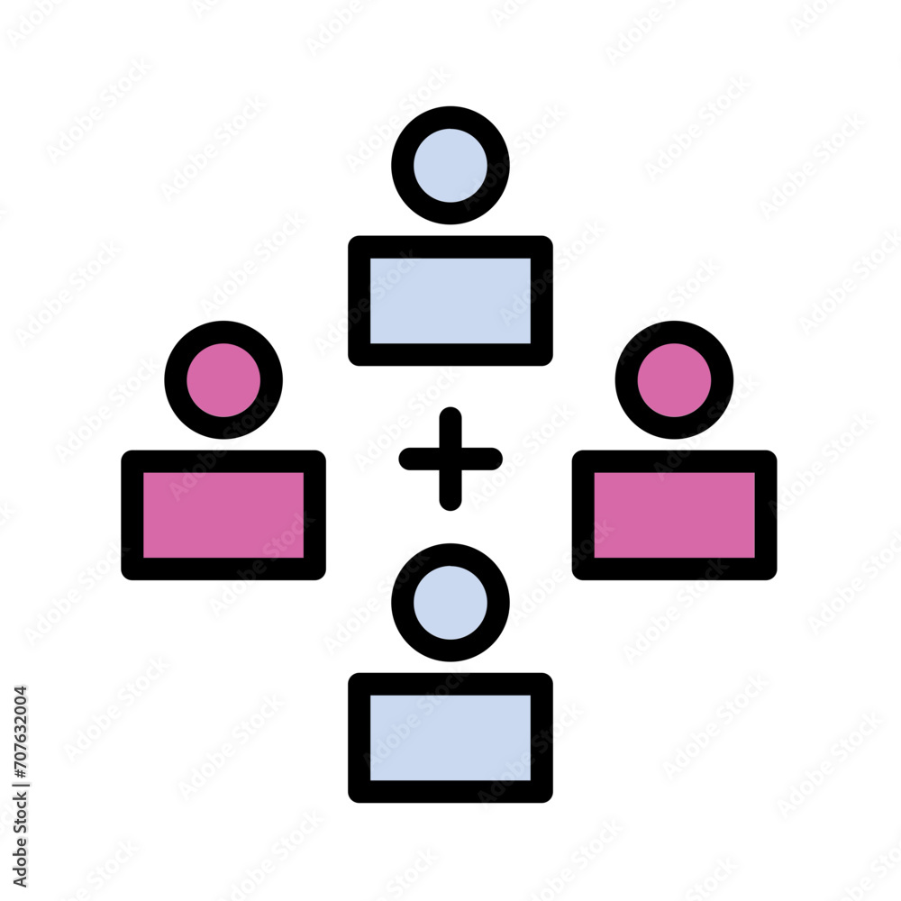 Business Communication Meeting Filled Outline Icon Business Communication Meeting Filled Outline Icon