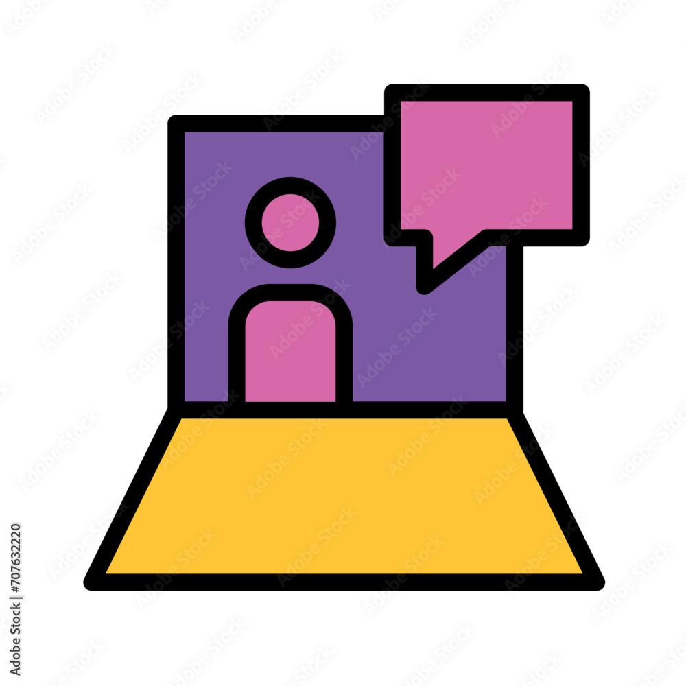 Office Message Chat Filled Outline Icon Office Message Chat Filled Outline Icon