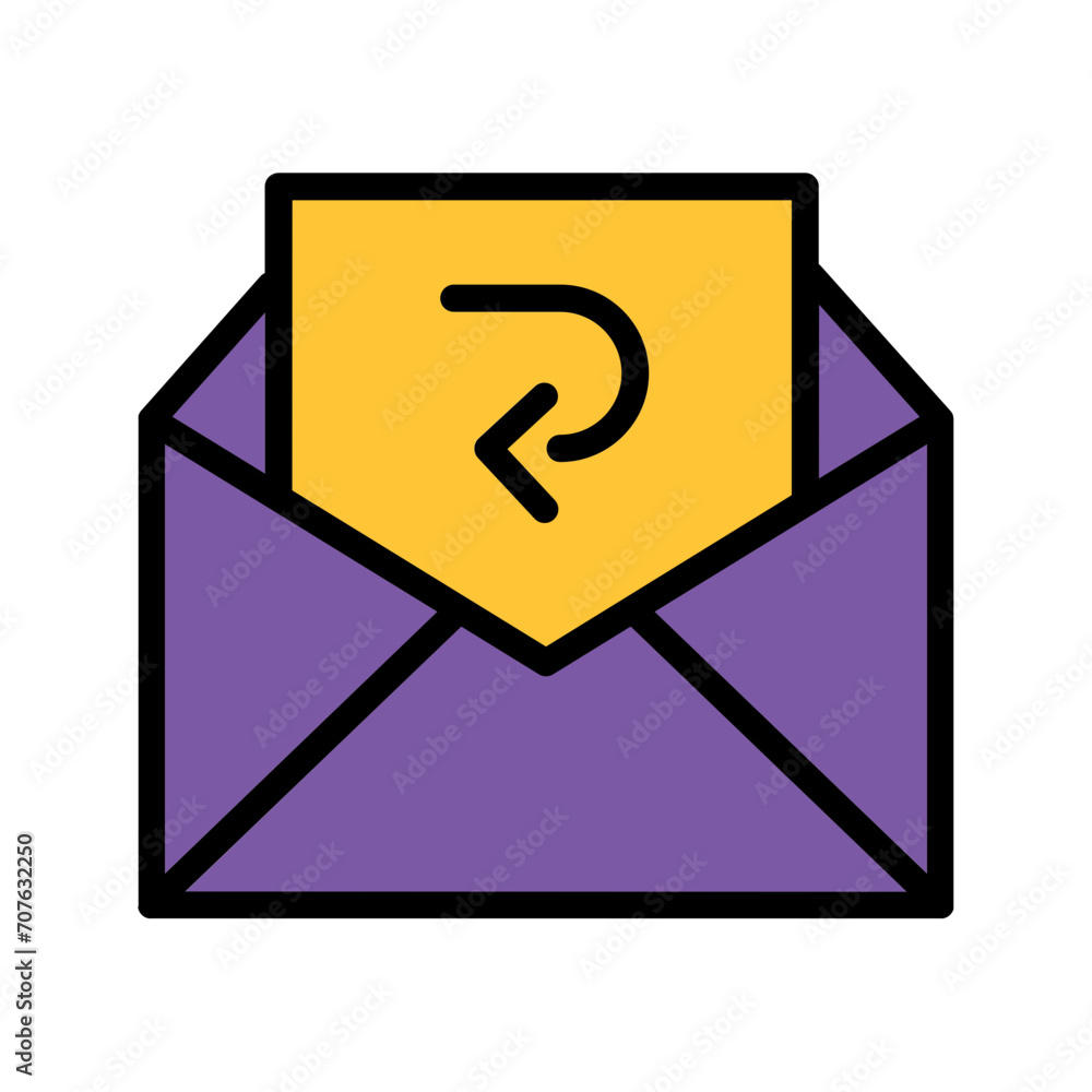 Reply Email Communication Filled Outline Icon Reply Email Communication Filled Outline Icon