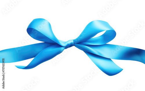Blue Ribbon, Representing the Deep Achievements and Oceanic Success on White or PNG Transparent Background.