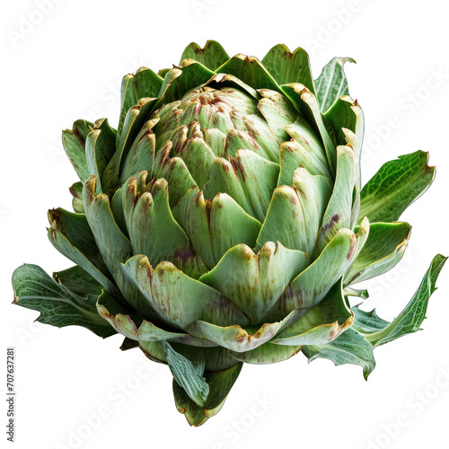 Artichoke Isolated on Transparent or White Background, PNG