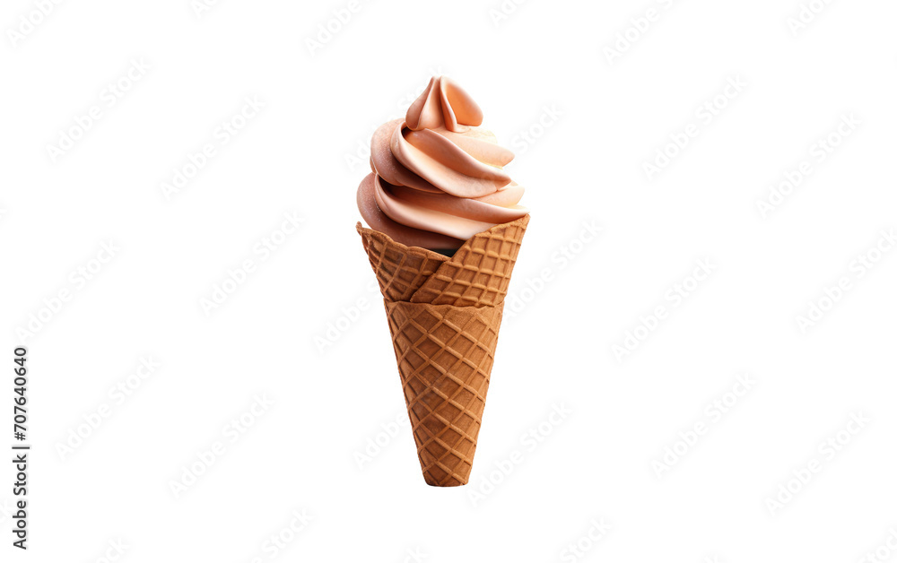 Twist into Bliss with the Tropical Twist Ice Cream Cone on White or PNG Transparent Background.