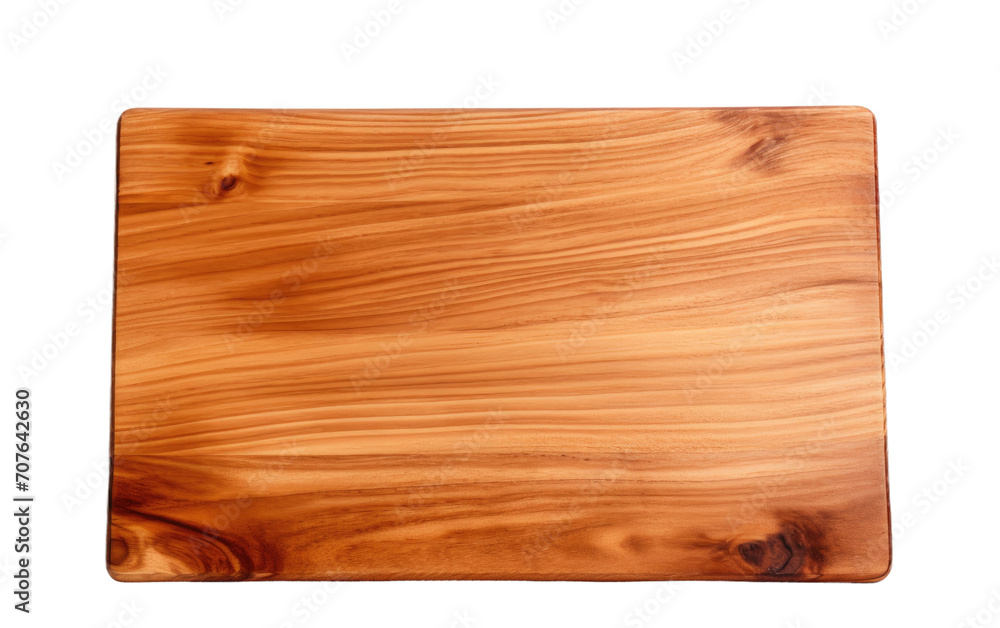 A Wooden Board, Showcasing the Beauty and Authenticity of Natural Timber on White or PNG Transparent Background.