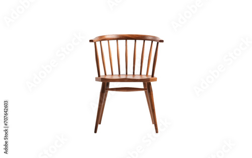 A Wood Chair Obtained from Teak, Offering Tranquil Comfort and Style on White or PNG Transparent Background.