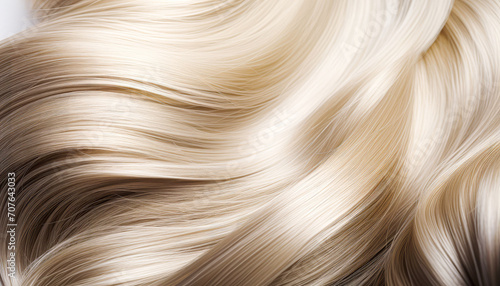 Blond Hair Close-up with Brown Background