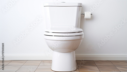 White Toilet Bowl in a Private Bathroom photo