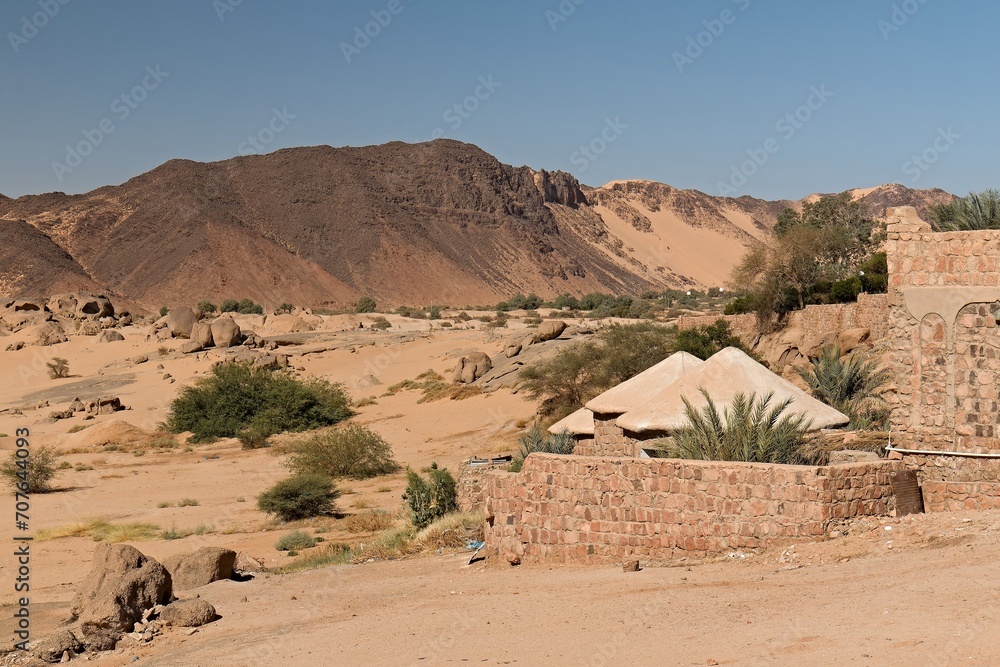 Sahara desert near the town of Djanet. Tassili n Ajjer National Park. Algeria. Africa.