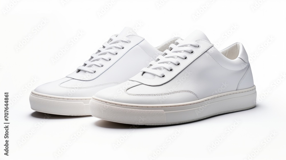 Men's versatile white sneakers Generative AI Men's versatile white sneakers Generative AI