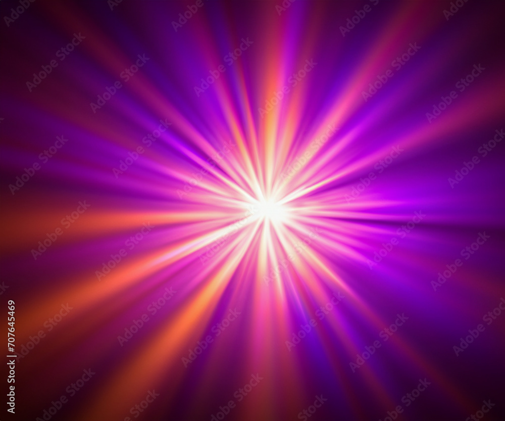Iridescent sparkling glow. Led neon purple pink gold glowing. Refraction of rays through a prism Iridescent sparkling glow. Led neon purple pink gold glowing. Refraction of rays through a prism