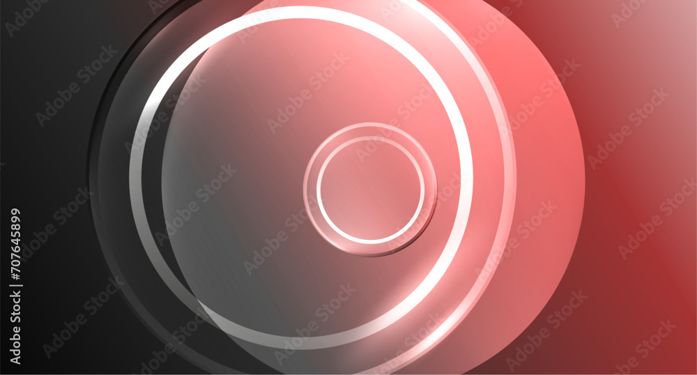 Neon glass circle copyspace for your text or product presentation geometric background. Vector illustration For Wallpaper, Banner, Background, Card, Book Illustration, landing page Neon glass circle copyspace for your text or product presentation geometric background. Vector illustration For Wallpaper, Banner, Background, Card, Book Illustration, landing page