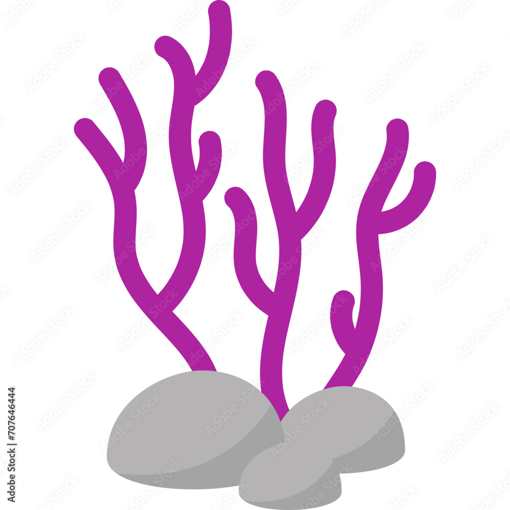 Obraz premium Flat Coral Reef