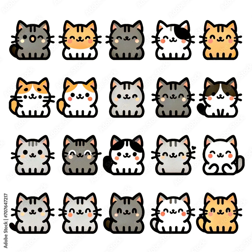 かわいい猫のアイコン かわいい猫のアイコン
