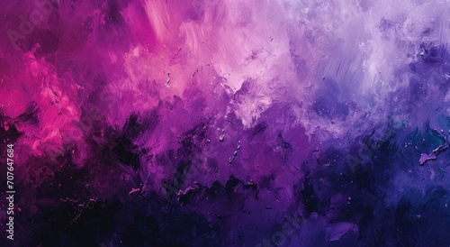 Vibrant Purple Abstract Art - Acrylic Paint Textures on Canvas
