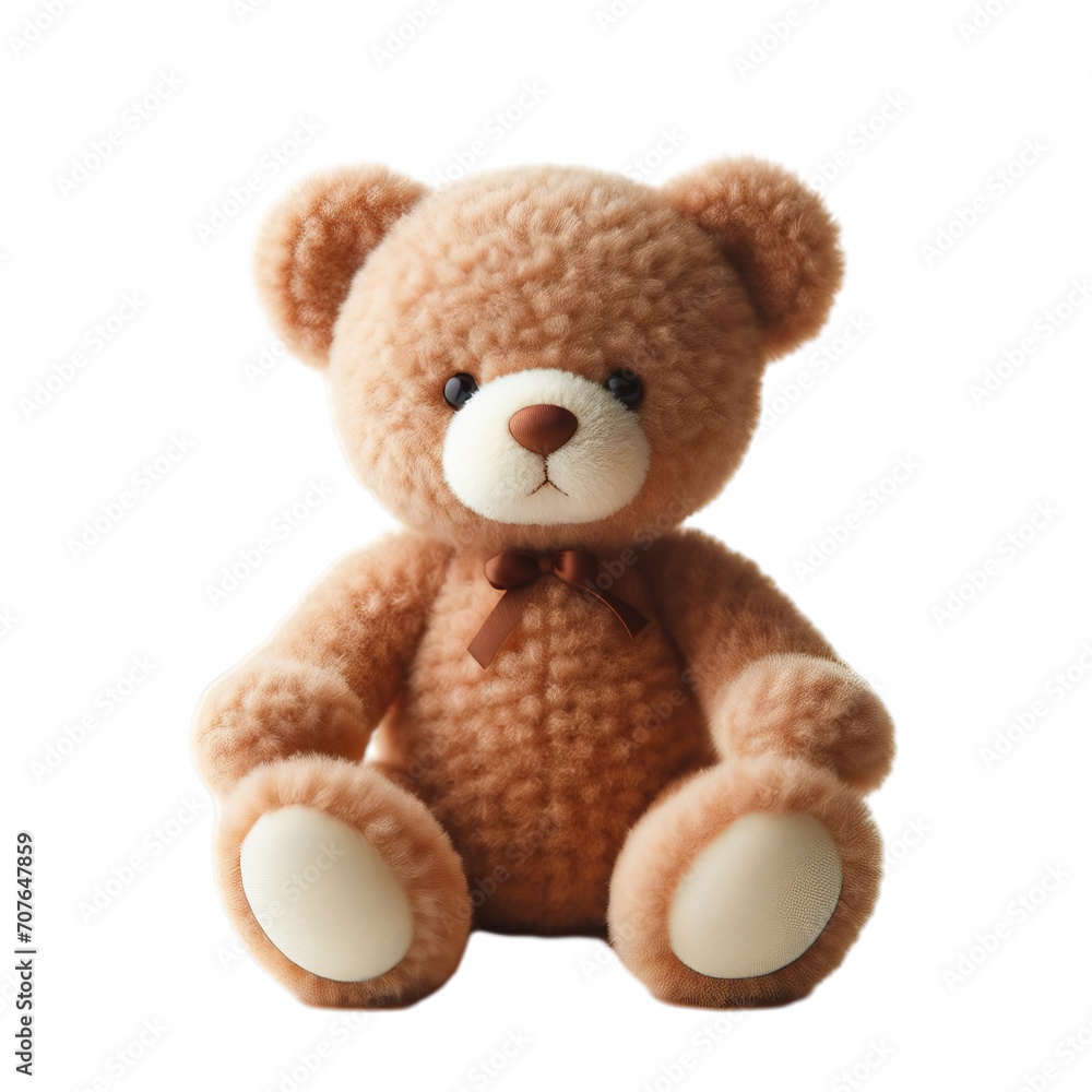 teddy bear on transparent or white background, png
